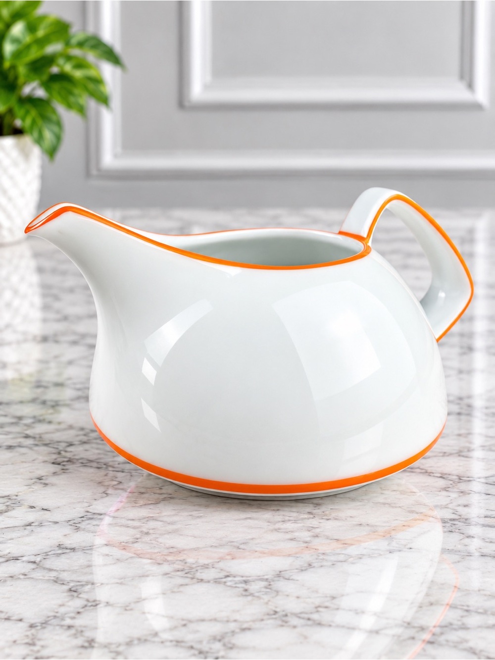 Rosenthal TAC I Creamer Walter Gropius Orange Trim Germany 1992